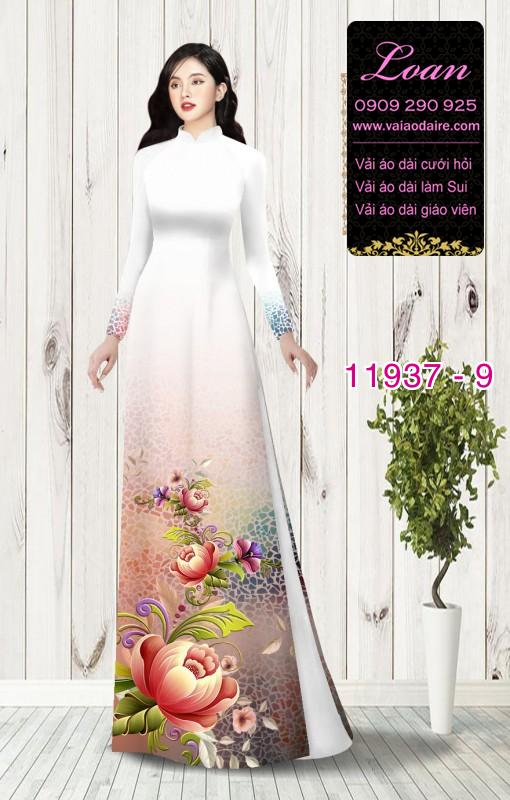 Vải áo dài hoa in 3D Vải áo dài hoa in 3D