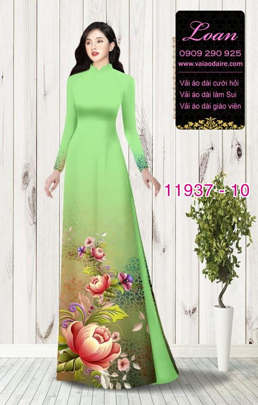 Vải áo dài hoa in 3D Vải áo dài hoa in 3D
