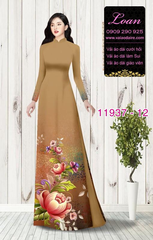 Vải áo dài hoa in 3D Vải áo dài hoa in 3D