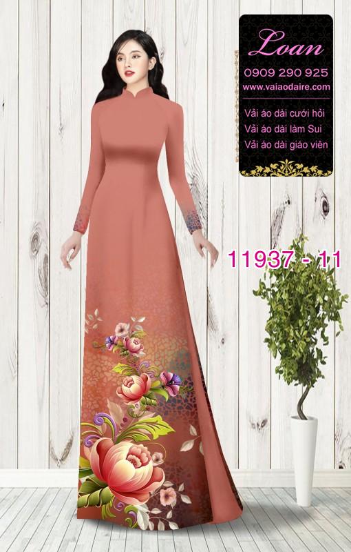 Vải áo dài hoa in 3D Vải áo dài hoa in 3D