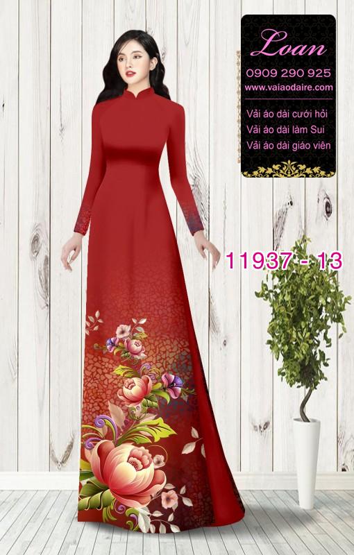 Vải áo dài hoa in 3D Vải áo dài hoa in 3D