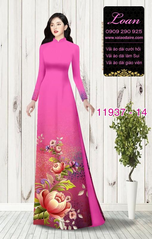 Vải áo dài hoa in 3D Vải áo dài hoa in 3D