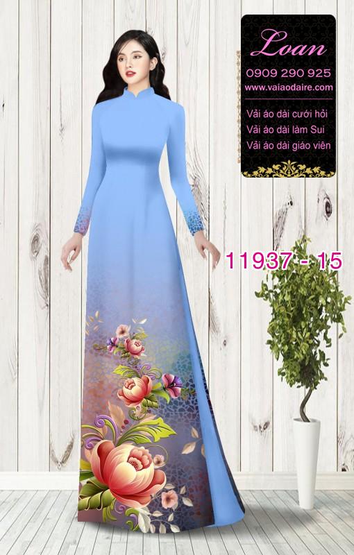 Vải áo dài hoa in 3D Vải áo dài hoa in 3D