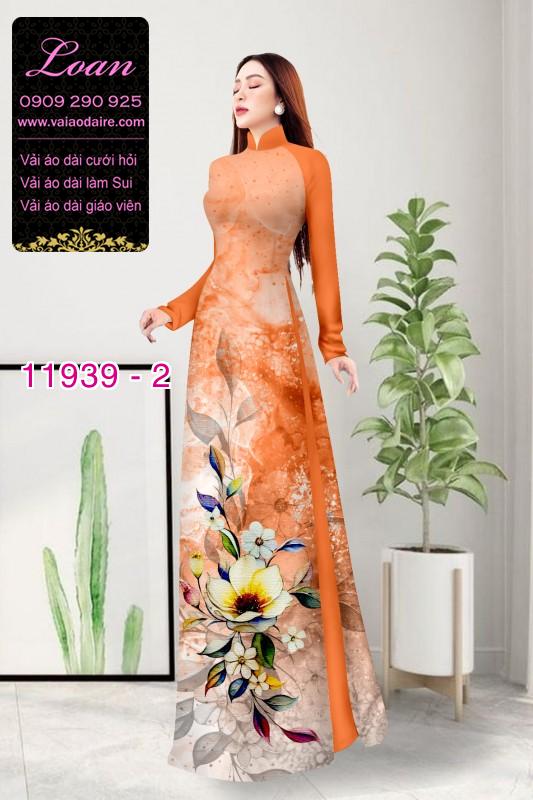 Vải áo dài hoa in 3D Vải áo dài hoa in 3D