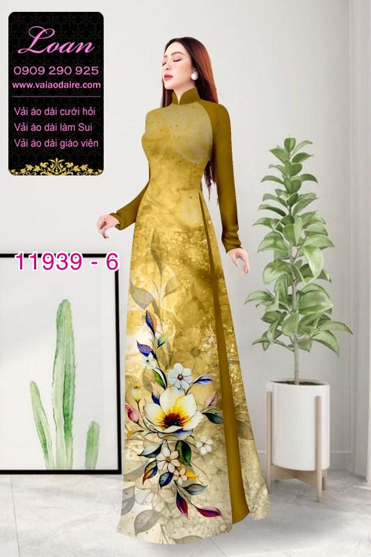 Vải áo dài hoa in 3D Vải áo dài hoa in 3D