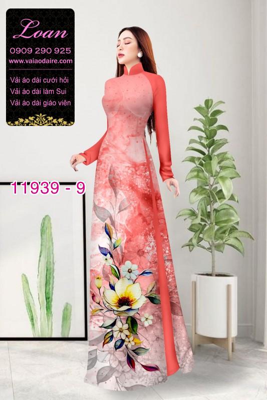 Vải áo dài hoa in 3D Vải áo dài hoa in 3D