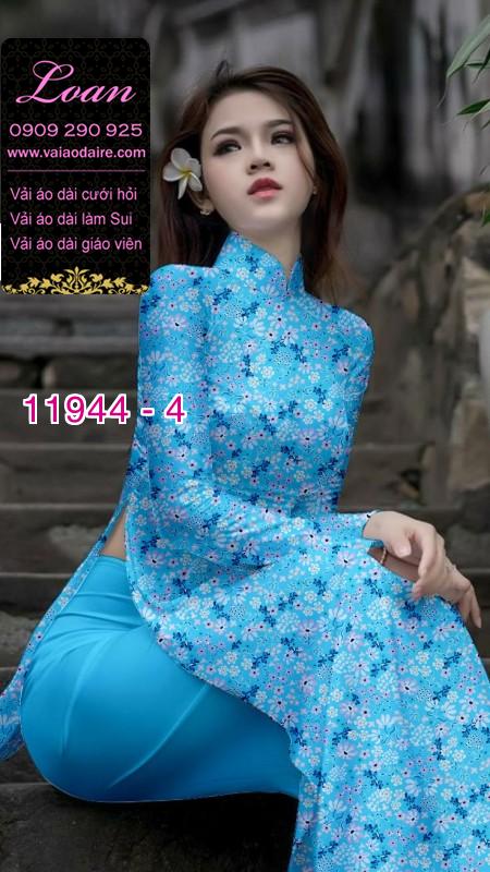 Vải áo dài hoa nhí in 3D Vải áo dài hoa nhí in 3D