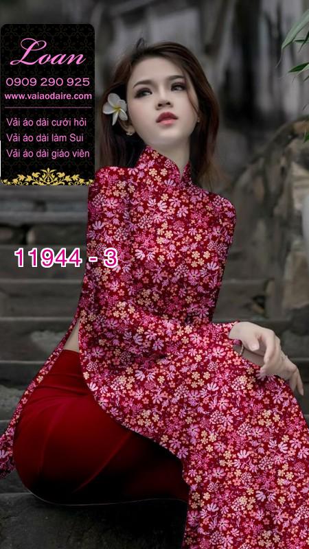 Vải áo dài hoa nhí in 3D Vải áo dài hoa nhí in 3D