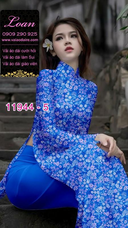 Vải áo dài hoa nhí in 3D Vải áo dài hoa nhí in 3D