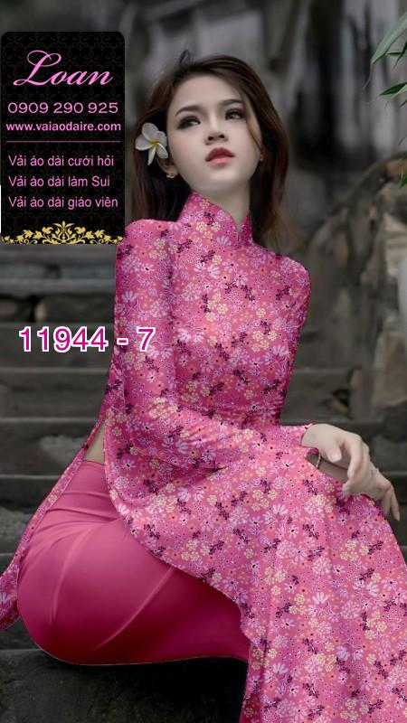 Vải áo dài hoa nhí in 3D Vải áo dài hoa nhí in 3D