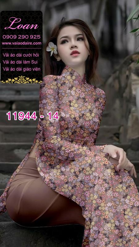 Vải áo dài hoa nhí in 3D Vải áo dài hoa nhí in 3D