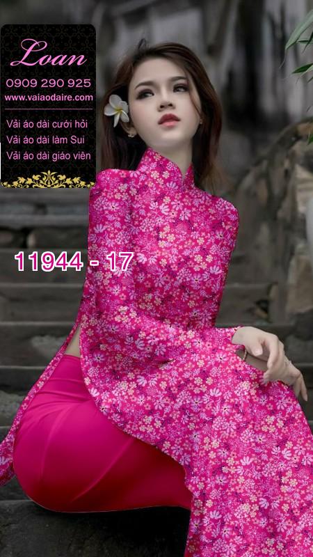 Vải áo dài hoa nhí in 3D Vải áo dài hoa nhí in 3D