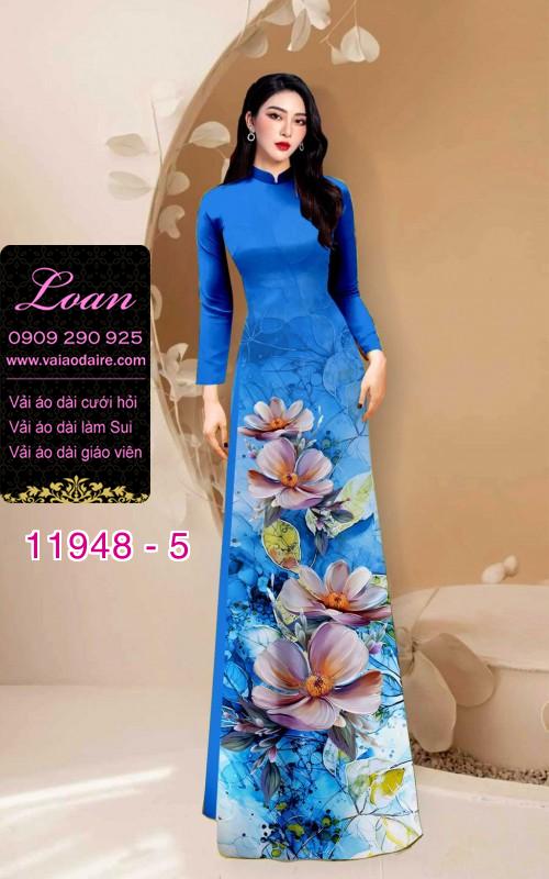 Vải áo dài hoa nhí in 3D Vải áo dài hoa nhí in 3D
