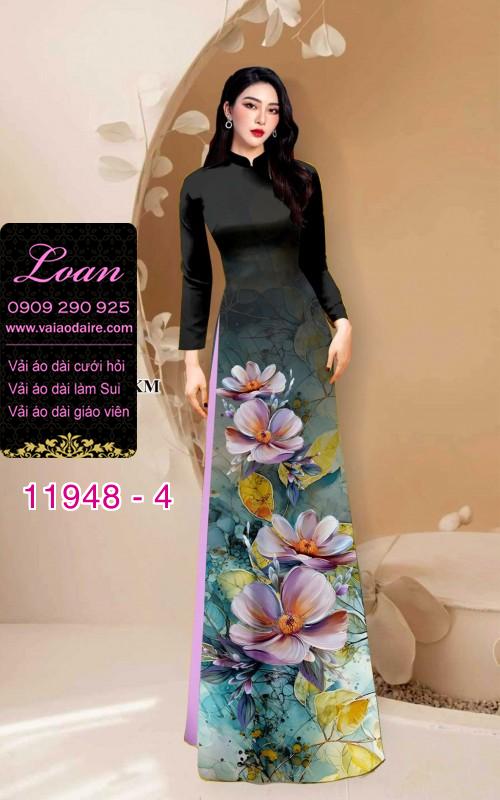 Vải áo dài hoa nhí in 3D Vải áo dài hoa nhí in 3D