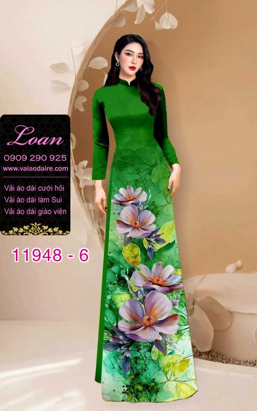Vải áo dài hoa nhí in 3D Vải áo dài hoa nhí in 3D