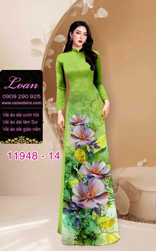 Vải áo dài hoa nhí in 3D Vải áo dài hoa nhí in 3D