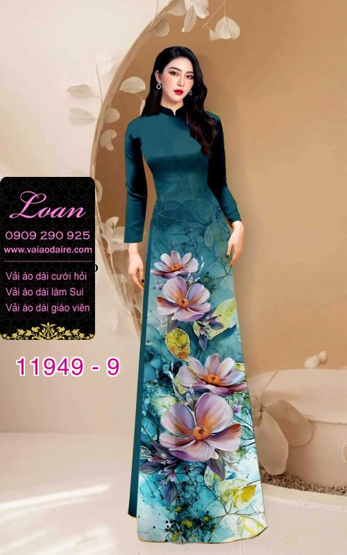 Vải áo dài hoa nhí in 3D Vải áo dài hoa nhí in 3D