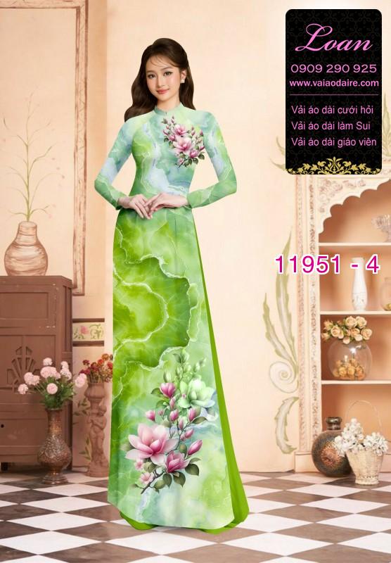 Vải áo dài hoa in 3D Vải áo dài hoa in 3D