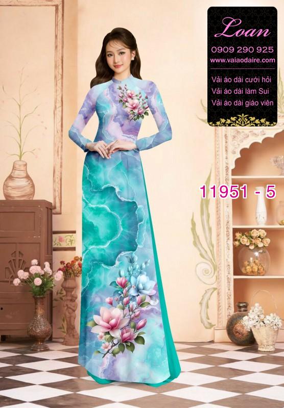Vải áo dài hoa in 3D Vải áo dài hoa in 3D