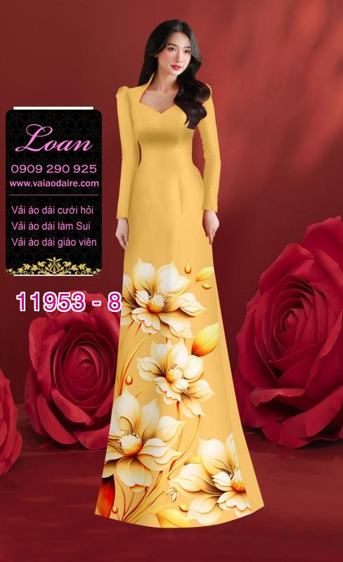 Vải áo dài hoa in 3D Vải áo dài hoa in 3D