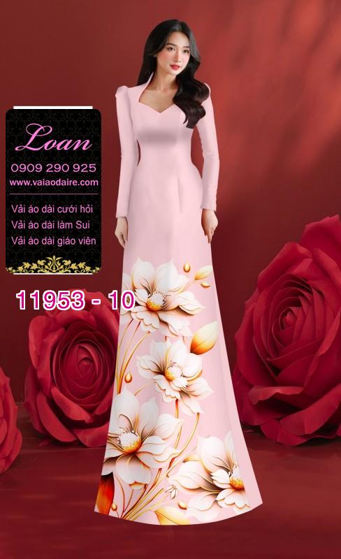 Vải áo dài hoa in 3D Vải áo dài hoa in 3D