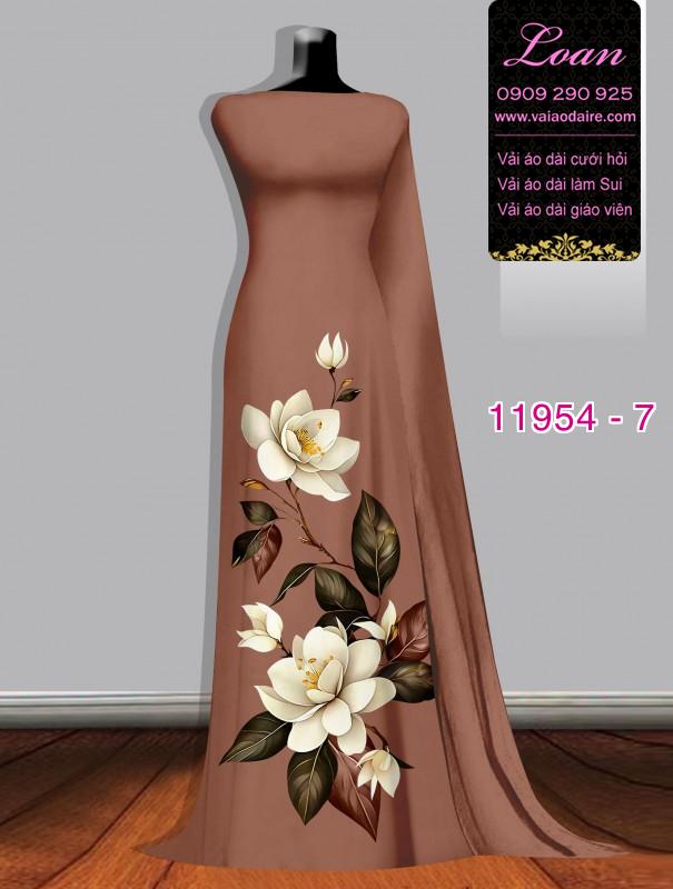 Vải áo dài hoa in 3D