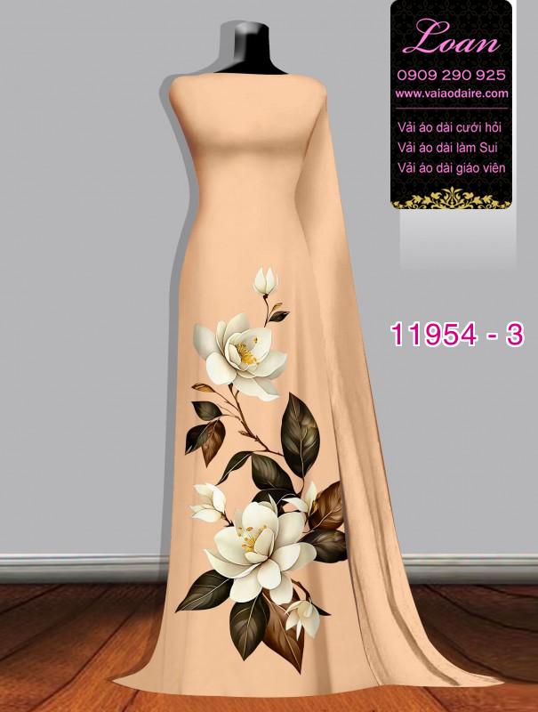 Vải áo dài hoa in 3D