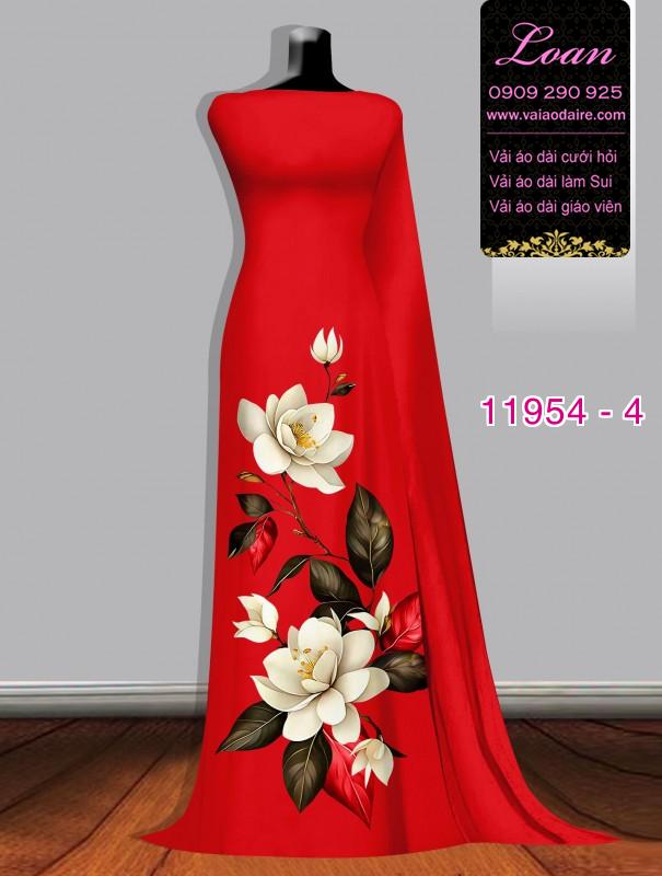 Vải áo dài hoa in 3D