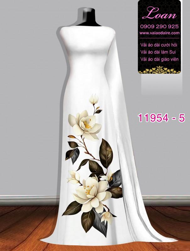 Vải áo dài hoa in 3D