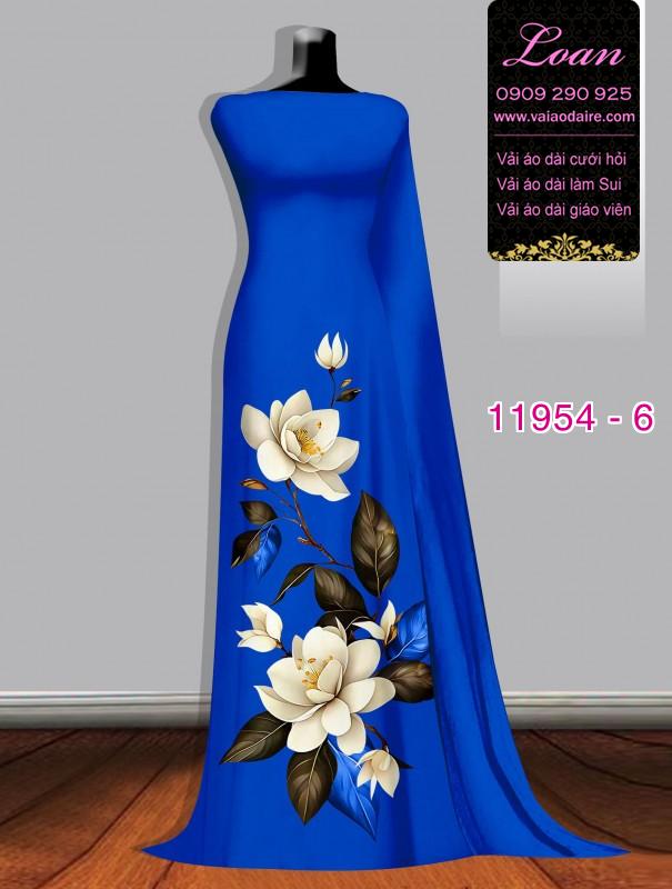 Vải áo dài hoa in 3D