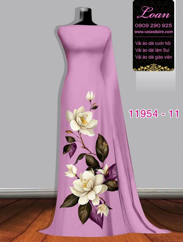 Vải áo dài hoa in 3D