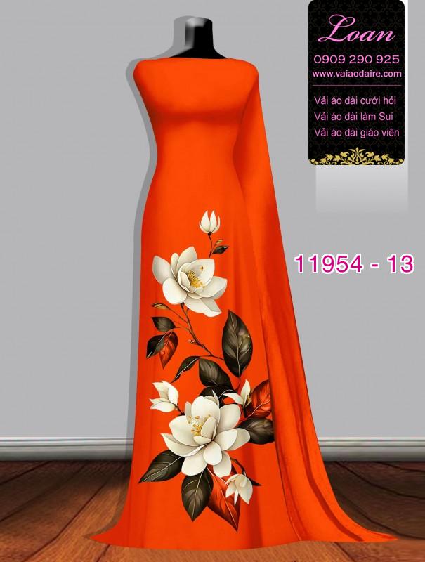 Vải áo dài hoa in 3D