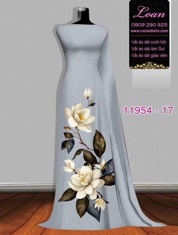 Vải áo dài hoa in 3D