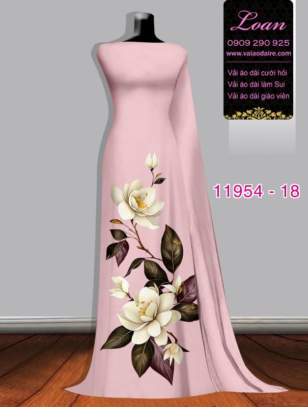 Vải áo dài hoa in 3D