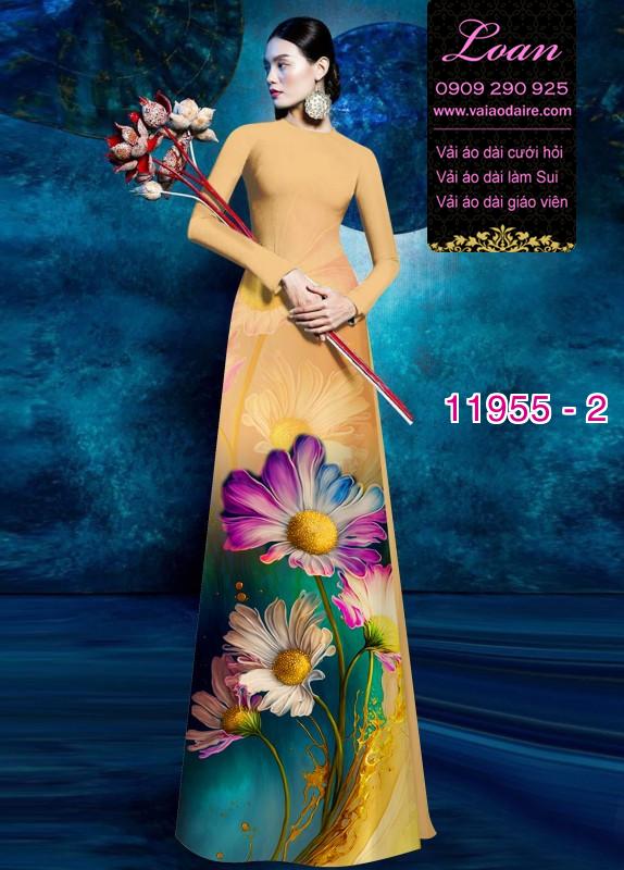 Vải áo dài hoa in 3D Vải áo dài hoa in 3D