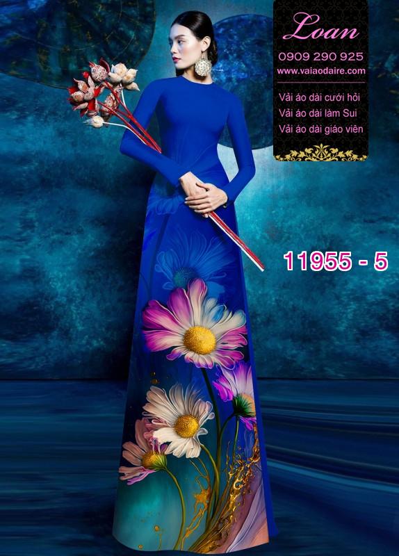 Vải áo dài hoa in 3D Vải áo dài hoa in 3D