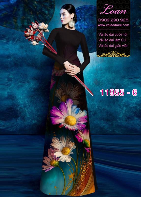 Vải áo dài hoa in 3D Vải áo dài hoa in 3D