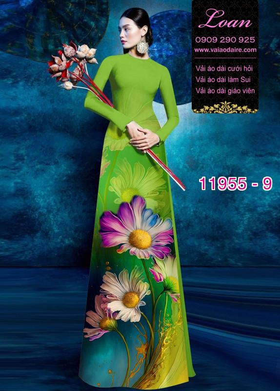 Vải áo dài hoa in 3D Vải áo dài hoa in 3D