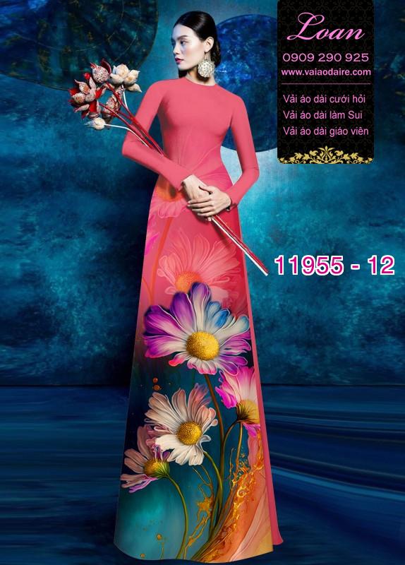 Vải áo dài hoa in 3D Vải áo dài hoa in 3D