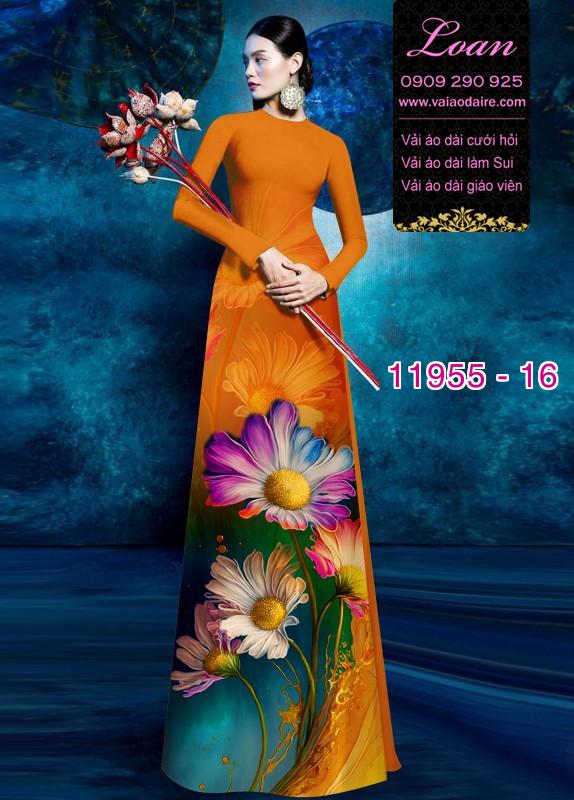 Vải áo dài hoa in 3D Vải áo dài hoa in 3D