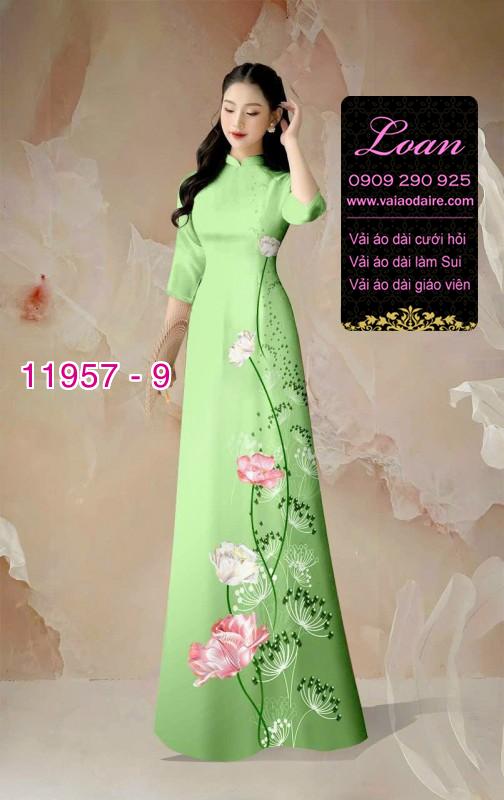 Vải áo dài hoa in 3D