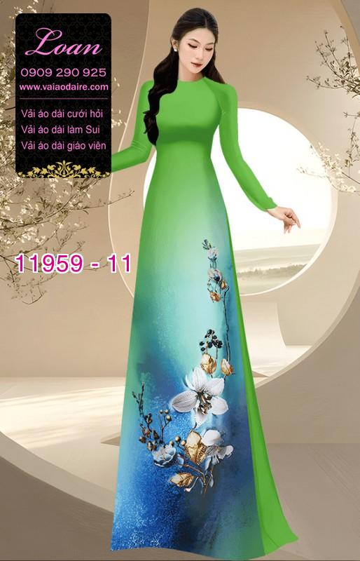 Vải áo dài hoa in 3D