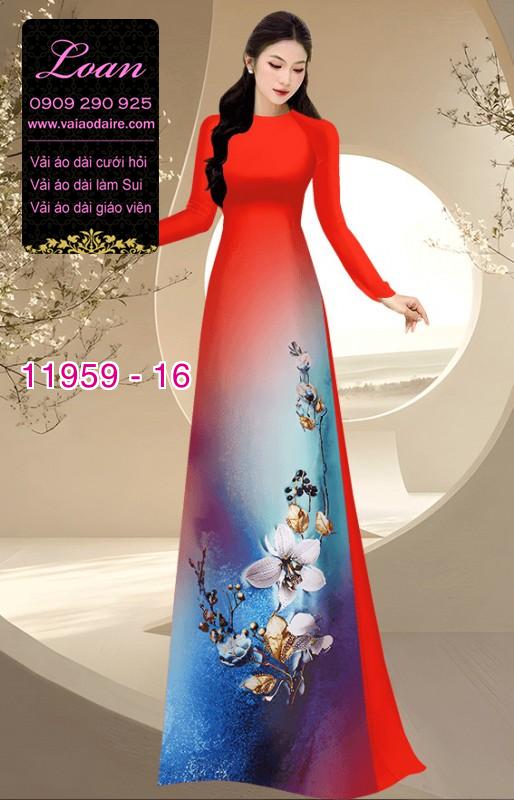 Vải áo dài hoa in 3D
