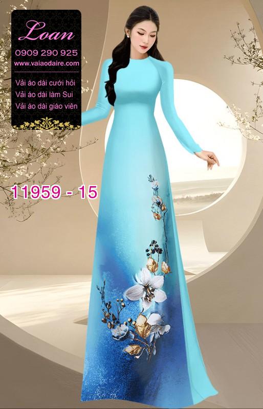 Vải áo dài hoa in 3D
