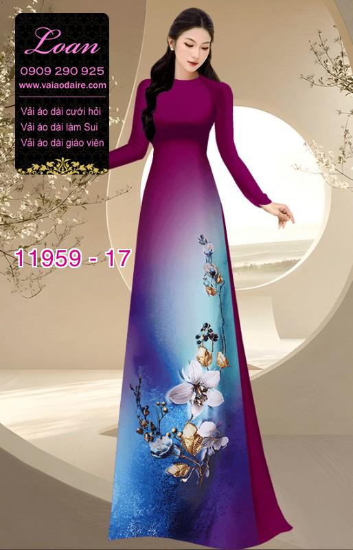Vải áo dài hoa in 3D