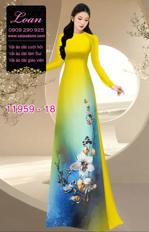 Vải áo dài hoa in 3D