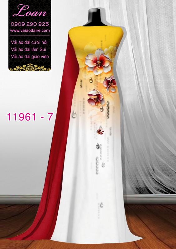 Vải áo dài hoa in 3D