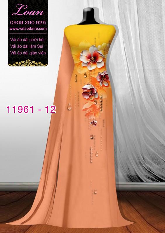 Vải áo dài hoa in 3D