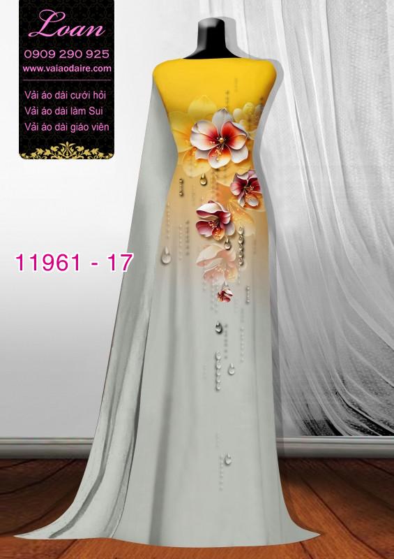 Vải áo dài hoa in 3D
