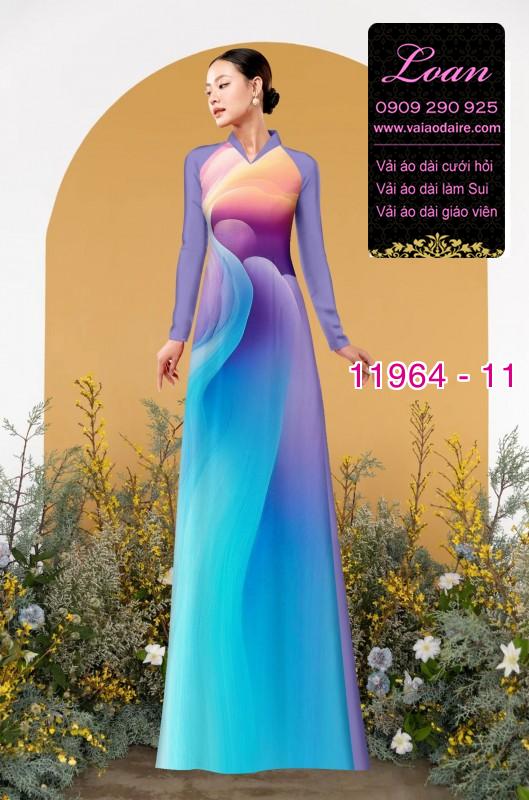 Vải áo dài hoa in 3D
